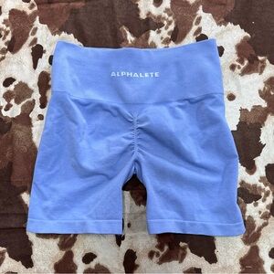 Alphalete Women's Light Blue Bike Shorts